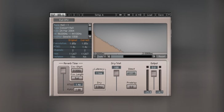 Waves IR-L Convolution Reverb Is Free Until November 10th